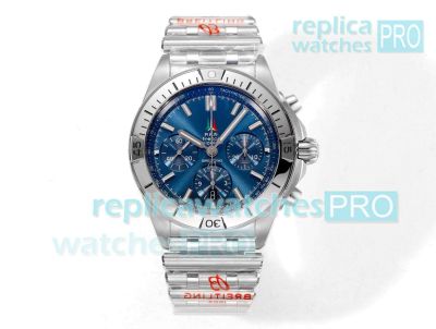 BLS Factory Clone Breitling Chronomat B01 Blue Chronograph Watch 42MM